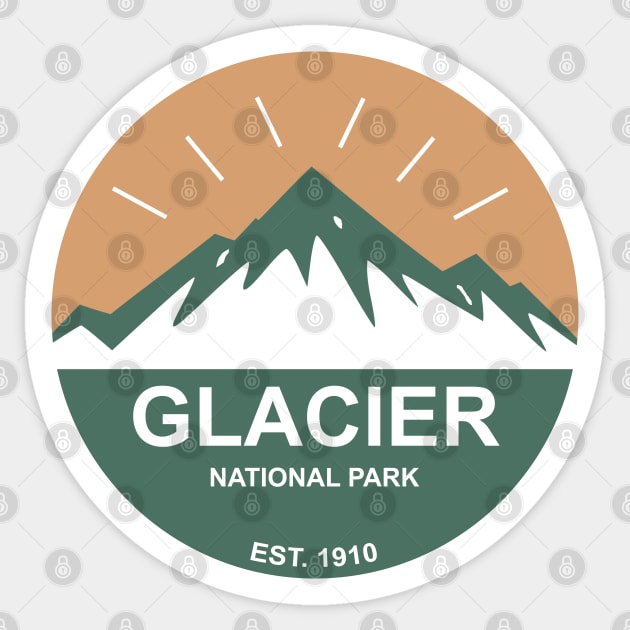 Glacier National Park Sticker by esskay1000